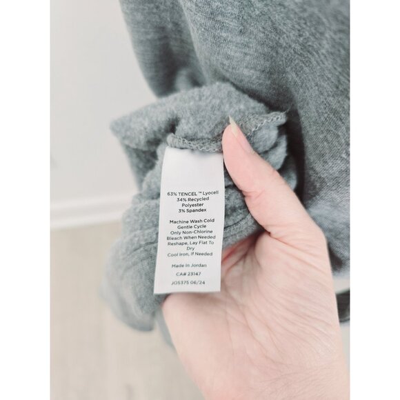 Haven Well Within Fleece Turtleneck Mock Midi Gray Sweater Sweat Shirt Dress M - Picture 12 of 13